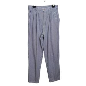 Vintage Dockers Size 16 Made in the USA Railroad Stripe High Waisted Pants